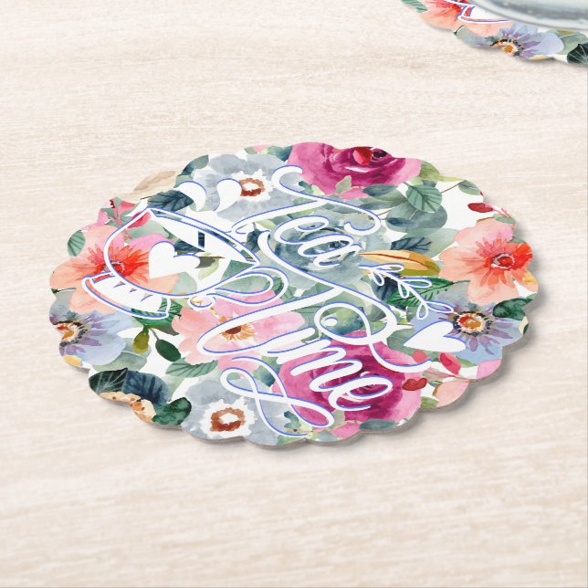 Porta-copo De Papel Flores da Hora do Chá (Angular)
