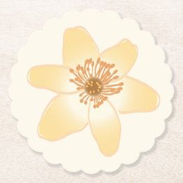 Porta-copo De Papel Flores de Anêmonas Laranja Selvagens - desenho bot