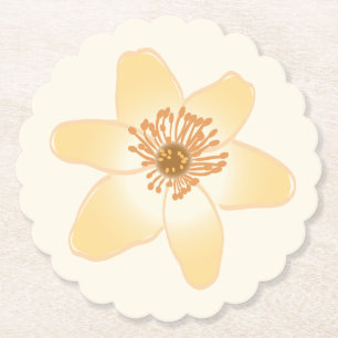 Porta-copo De Papel Flores de Anêmonas Laranja Selvagens - desenho bot