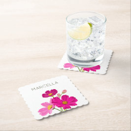 Porta-copo De Papel Flores de Cosmos do Jardim Brilhante Coloridas Per