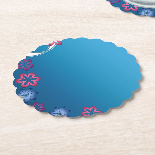 Porta-copo De Papel Flores de primavera (Angular)