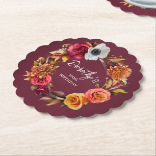 Porta-copo De Papel Flores de queda de tonalidade na Terra 100º aniver