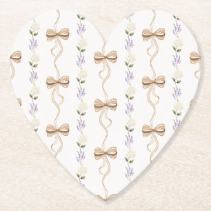 Porta-copo De Papel Flores Lavanda Bonitas Arcos Branco Casamento