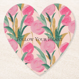 Porta-copo De Papel Flores Rosa