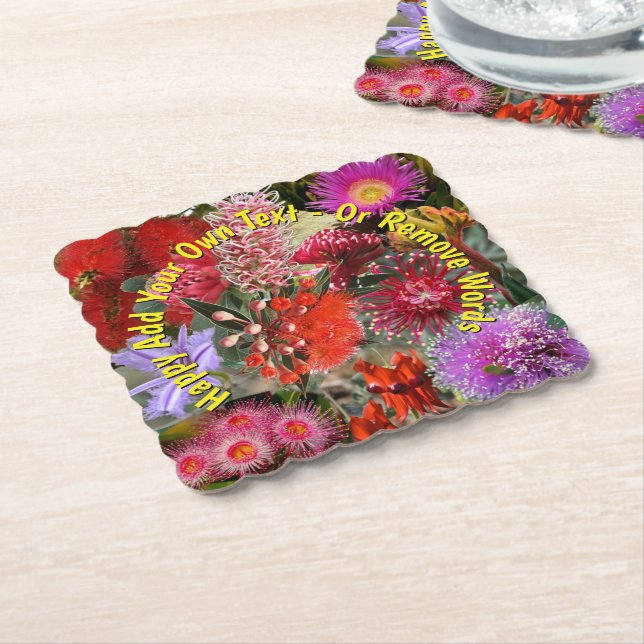 Porta-copo De Papel Flores Selvagens Australianas Escamoteadas (Angular)