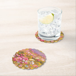 Porta-copo De Papel Flores Selvagens Rosa Lavanda Amarela 2025
