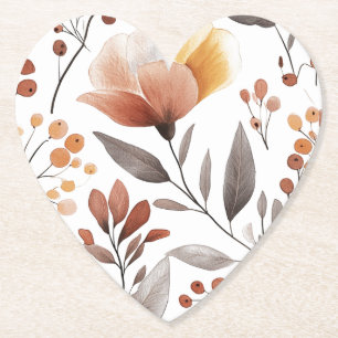 Porta-copo De Papel Flores Sublimação do Padrão Floral- 95653