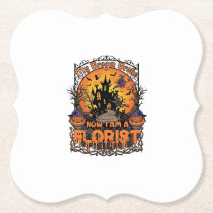 Porta-copo De Papel Florista de Vassoura Quebrada Halloween Bruxa Abob