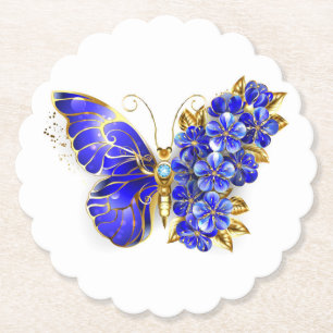 Porta-copo De Papel Flower Sapphire Butterfly