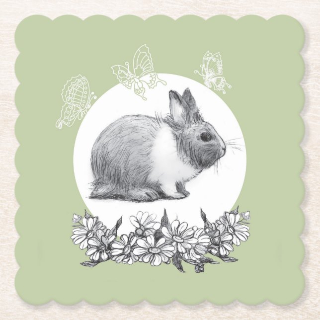 Porta-copo De Papel Fluffy o coelho (Frente)