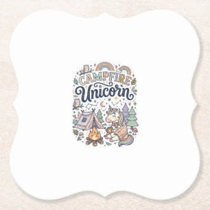 Porta-copo De Papel Fogo de Acampamento Unicórnio Unicórnio Premium Ve