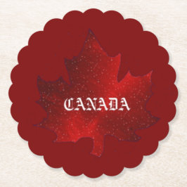 Porta-copo De Papel folha de mapa canadense