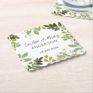 Porta-copo De Papel Folhagem de Jardim - Papel de Festa de casamento d