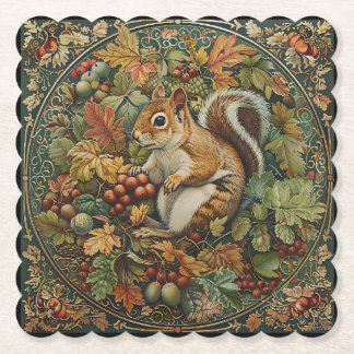 Porta-copo De Papel Folhas de Outono de William Morris Esquilo Bagas