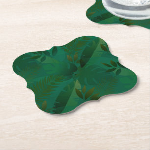Porta-copo De Papel Folhas Tropicais Místicas Exóticas da Selva Esmera