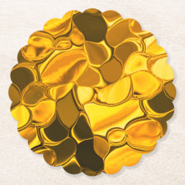 Porta-copo De Papel Formas arredondadas em cor de ouro, muito douradas