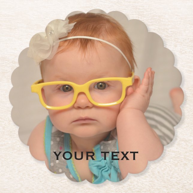 Porta-copo De Papel Foto da família de bebês  (Frente)