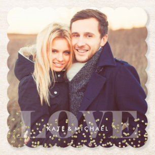 Porta-copo De Papel Foto de amor e faísca