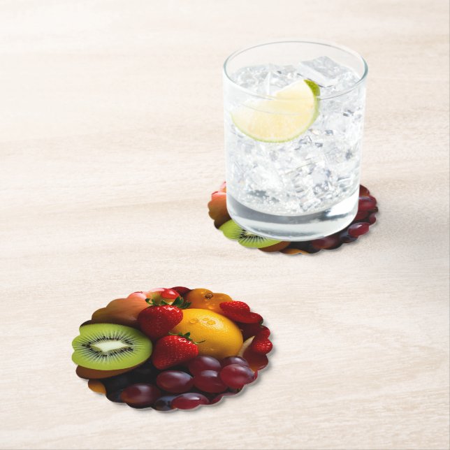 Porta-copo De Papel Foto de Fruta fresca (Insitu)