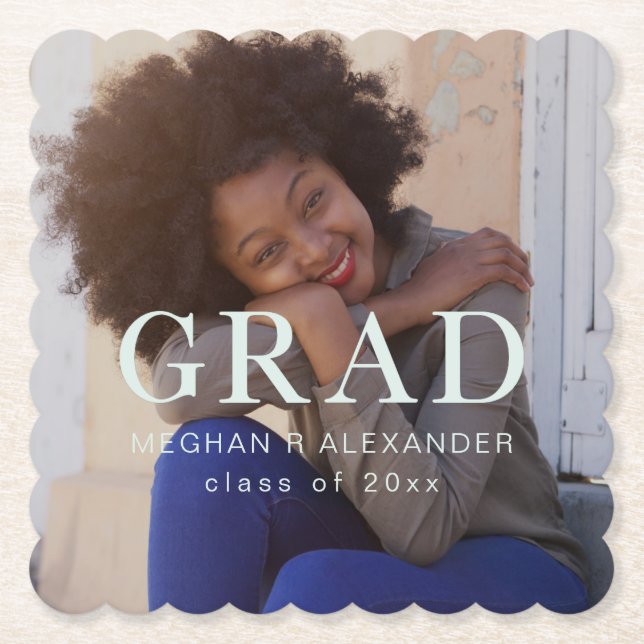 Porta-copo De Papel Foto e nome do Formando clássico (Frente)