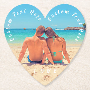 Porta-copo De Papel Foto e texto personalizados - seu próprio Design -