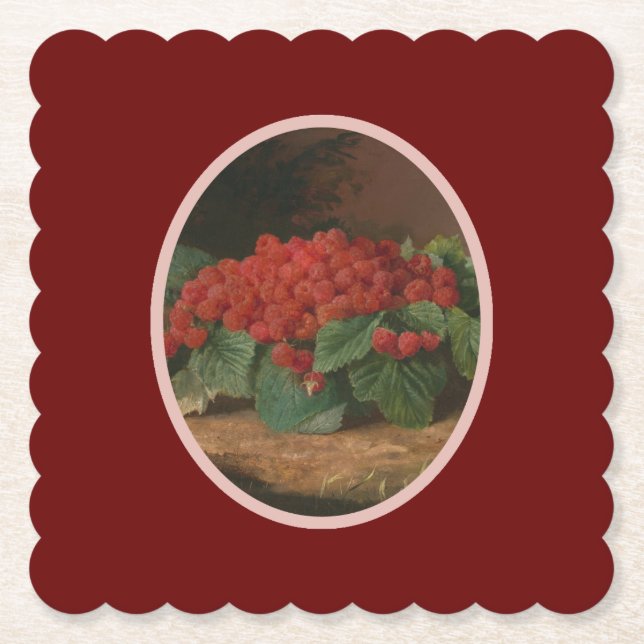 Porta-copo De Papel Framboesa e Porta copos de Rosewood (Frente)