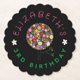 Porta-copo De Papel Frota Colorida de Flores de Pop