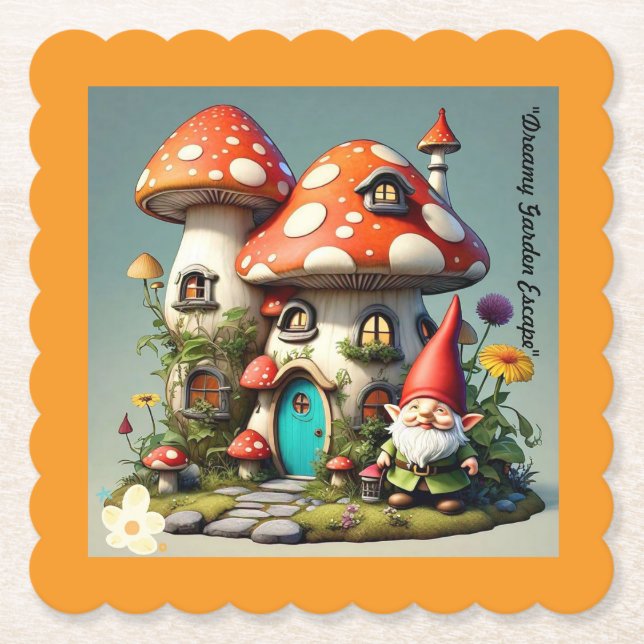 Porta-copo De Papel "Fuga do Jardim Whimsical" (Frente)