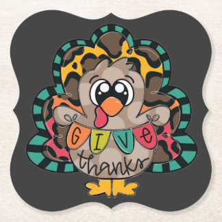 Porta-copo De Papel Fun cute turkey shirt