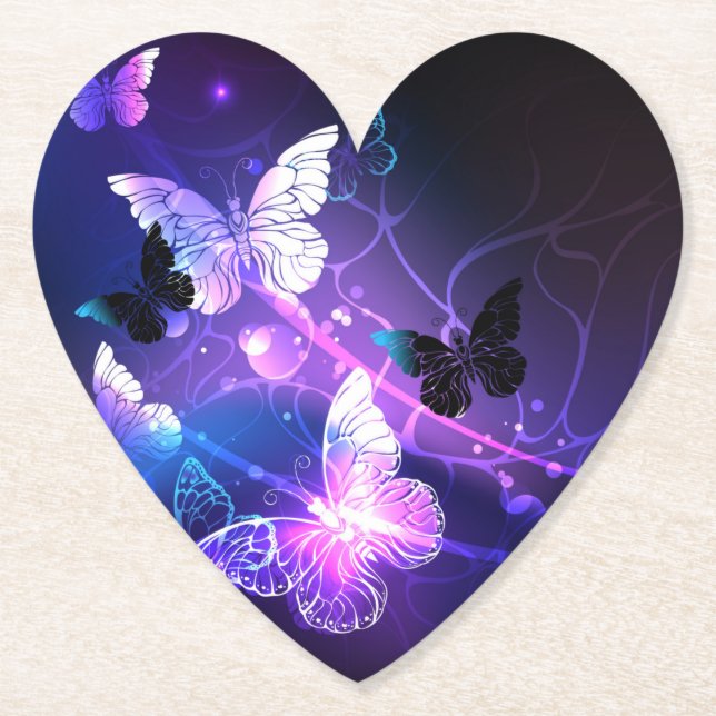 Porta-copo De Papel Fundo com Borboletas Noturnas (Frente)