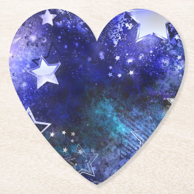 Porta-copo De Papel Fundo de Espaço com Estrelas (Frente)