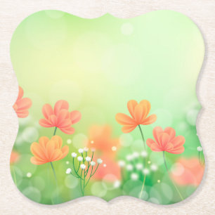 Porta-copo De Papel Fundo Realista Borroso de Primavera-52374