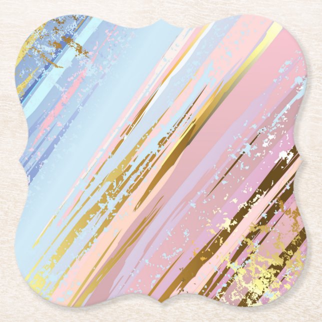 Porta-copo De Papel Fundo Rosa Texturizado (Frente)