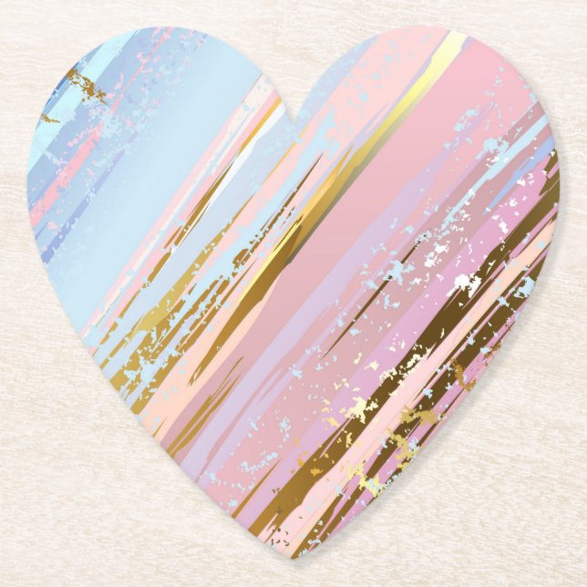 Porta-copo De Papel Fundo Rosa Texturizado (Frente)