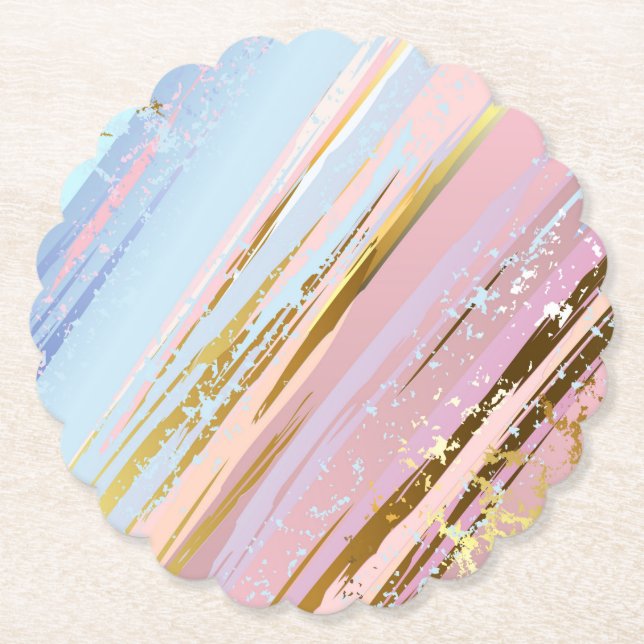 Porta-copo De Papel Fundo Rosa Texturizado (Frente)