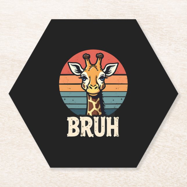 Porta-copo De Papel Funny Animal Giraffe Meme Face Festive Xmas T-Shir (Frente)