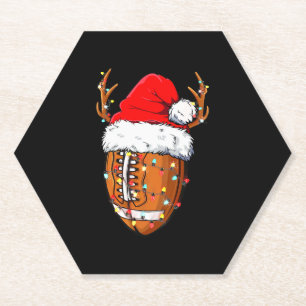 Porta-copo De Papel Futebol Americano de Futebol - Santa Hat Spo