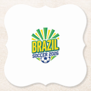Porta-copo De Papel Futebol Brasil 2026 Futebol Negrito Tipografia Paí