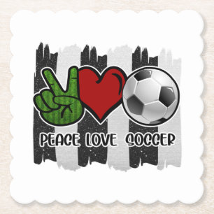 Porta-copo De Papel Futebol Peace and Love
