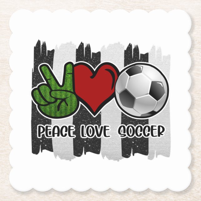Porta-copo De Papel Futebol Peace and Love (Frente)