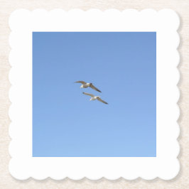 Porta-copo De Papel Gaivotas Voando Alto -