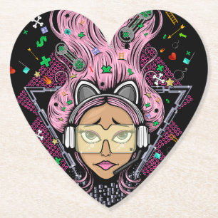 Porta-copo De Papel Gamer Girl