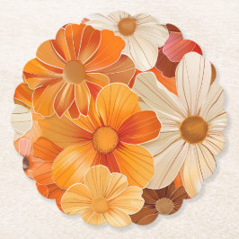 Porta-copo De Papel Gartenparty Retro 1970er Stil