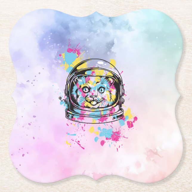Porta-copo De Papel Gata Astronauta (Frente)