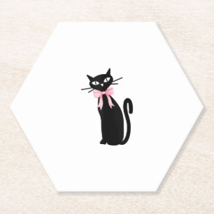 Porta-copo De Papel Gato Atômico Com Gato De Gato De Arco Rosa, Gatinh