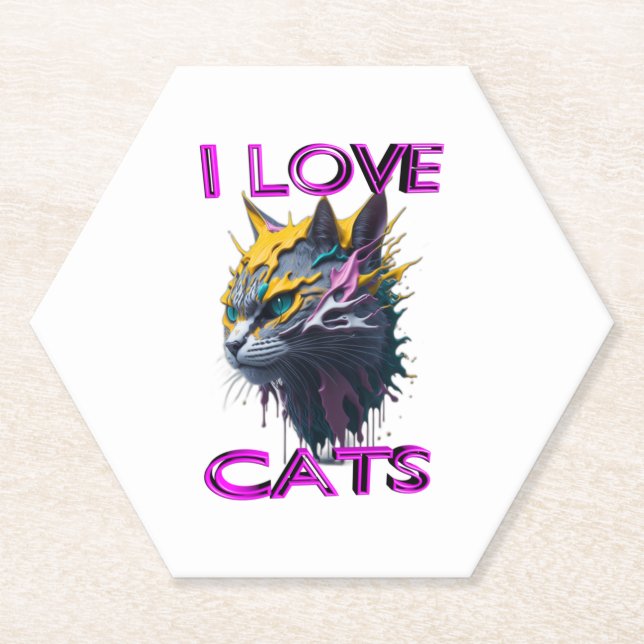 Porta-copo De Papel Gato bonito e bonito s6 (Frente)