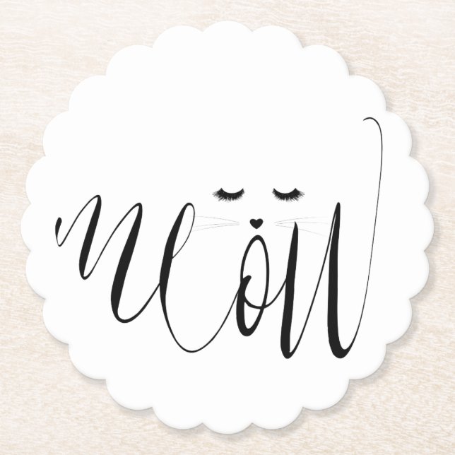 Porta-copo De Papel Gato de Miau (Frente)