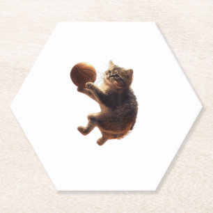 Porta-copo De Papel Gato Jogando Basquete Gatos Engraçados Mamãe Meia 
