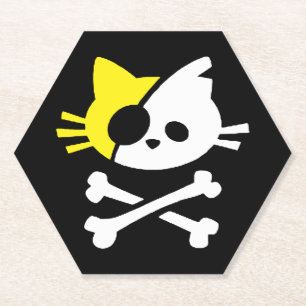 Porta-copo De Papel Gato Pirata Gato