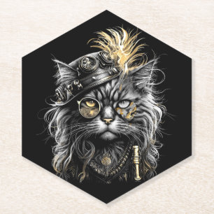 Porta-copo De Papel Gato Steampunk Incrível